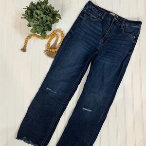 Harper Heritage Frayed Vintage Straight Jeans